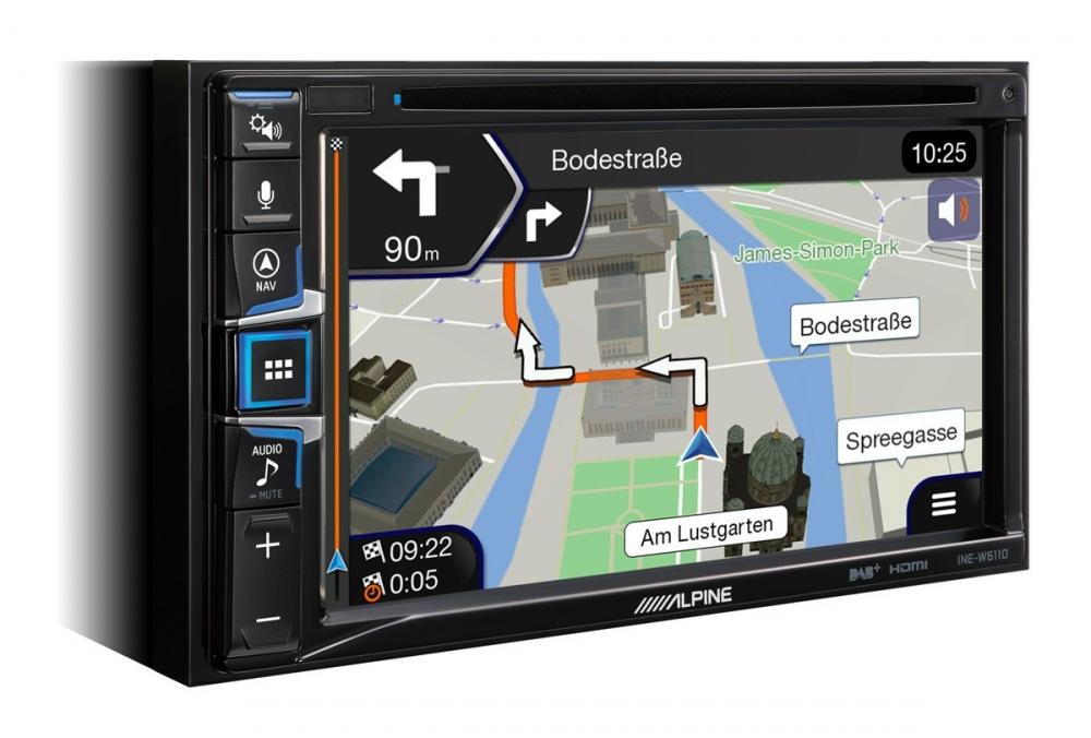 ALPINE INE-W611DC 2-DIN soitin matkailuautoon