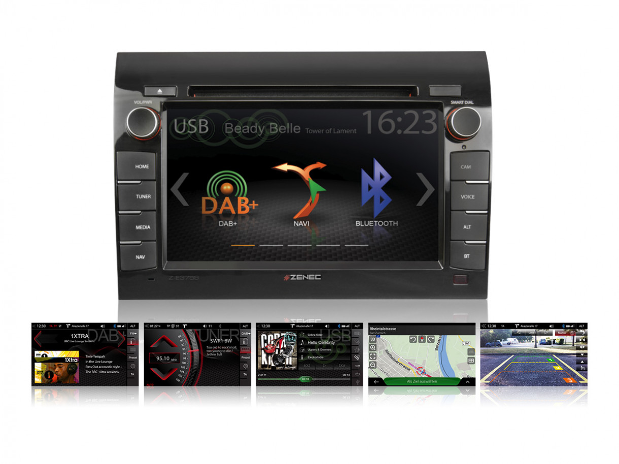 Käytetty Zenec Z-E3756 multimediasoitin Fiat