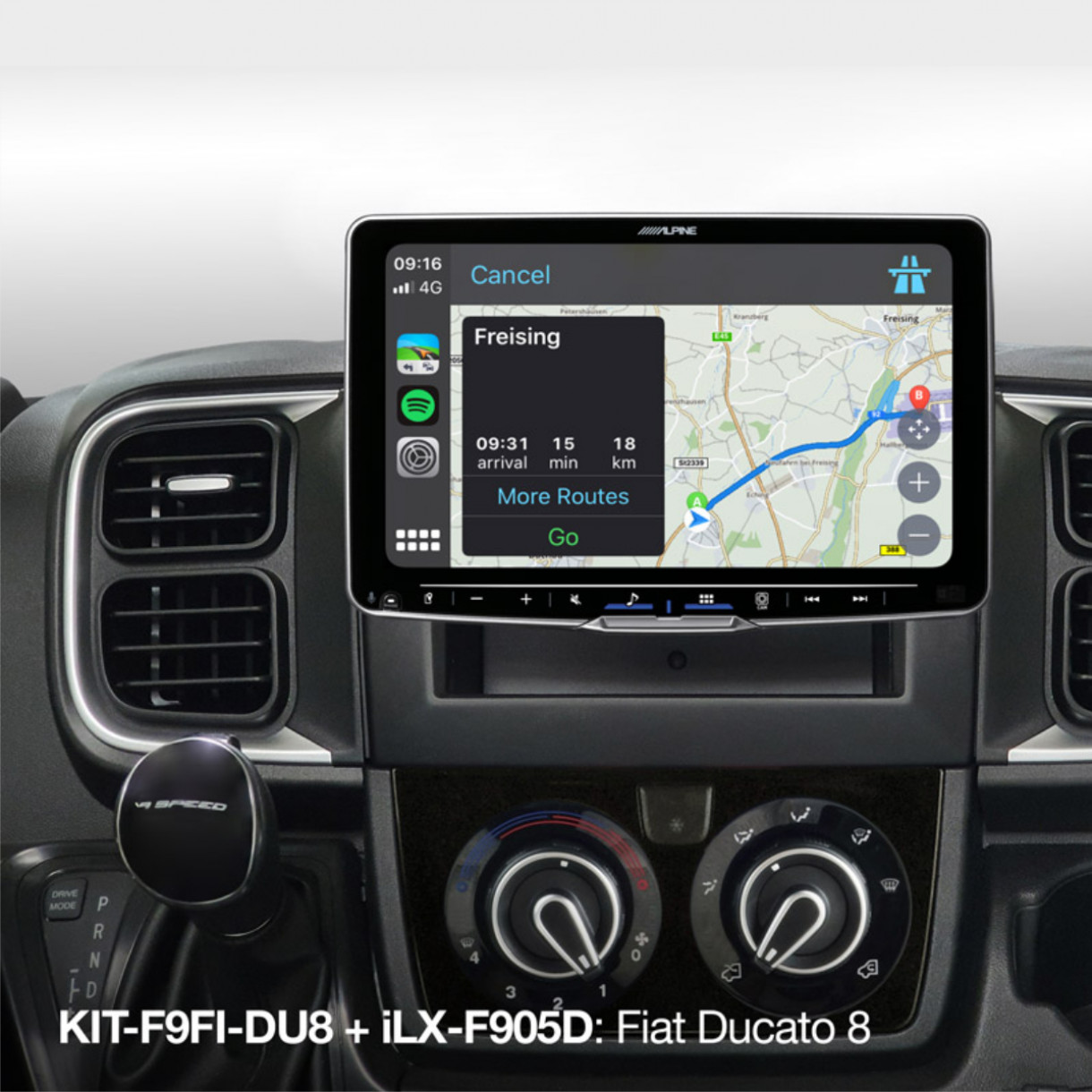 Alpine ILX-F905D-DU8 Fiat Ducato 8 Halo9 soitin
