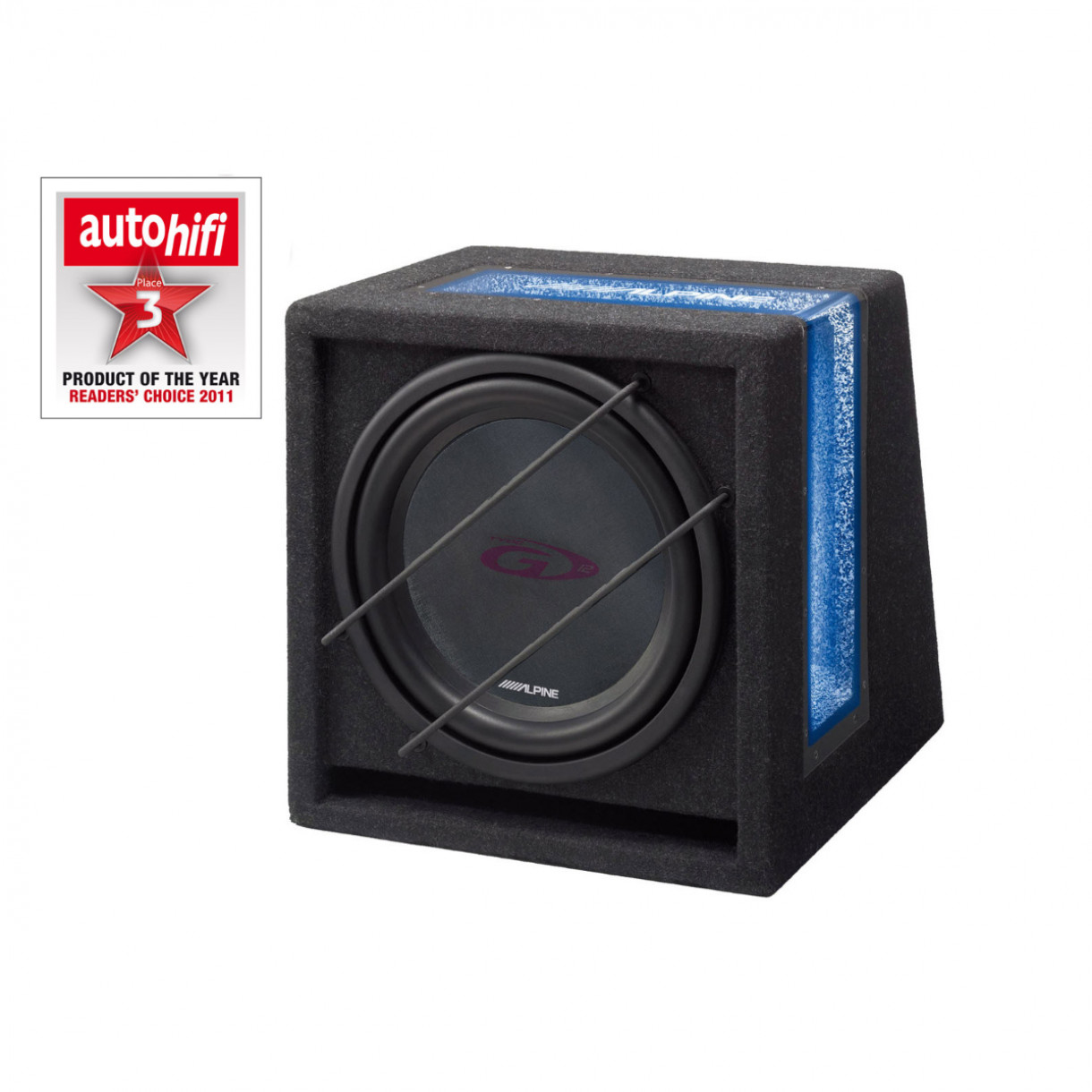 Alpine SBG-844BR 8" koteloitu subwoofer
