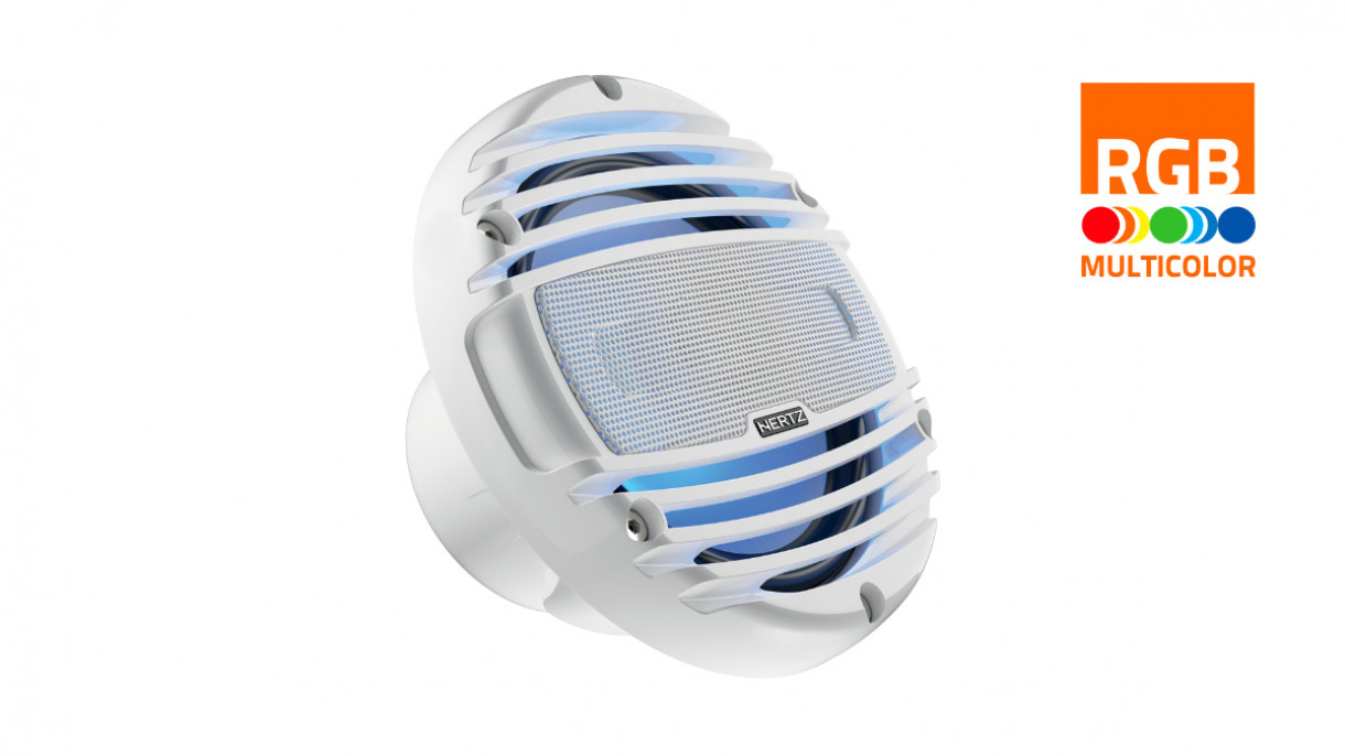 Hertz HMX 6.5 LD-TW 6,5" marinekaiuttimet, LED valkoinen